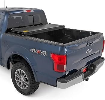 Autobull hard top tri-fold tonneau cover closed on a Ford F-250 F-350