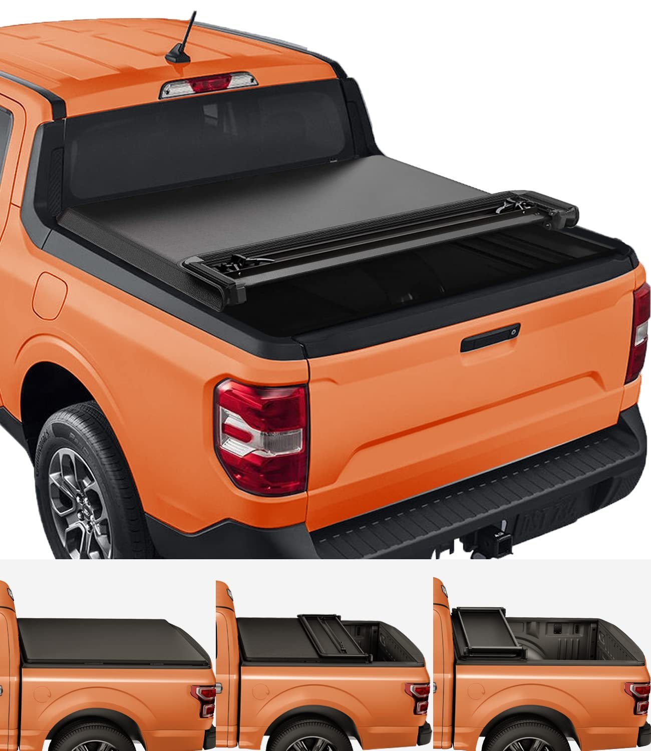 Autobull soft tri-fold tonneau cover on a Ford Maverick