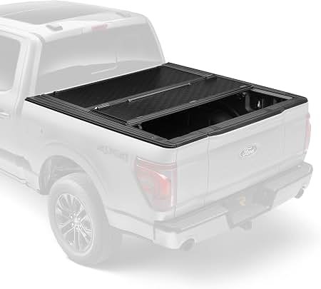 Autobull hard top tri-fold tonneau cover on a truck bed